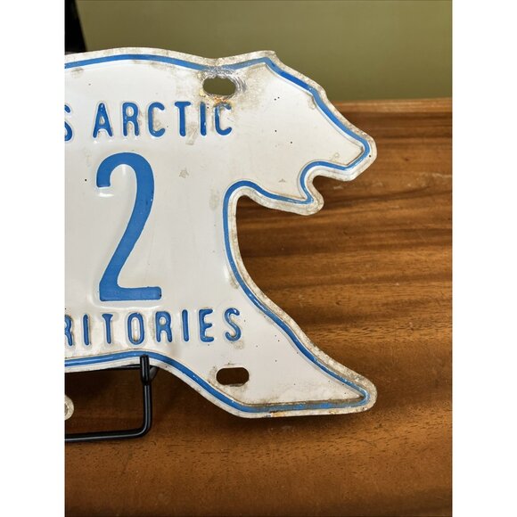 Vintage NORTHWEST TERRITORIES POLAR BEAR LICENSE PLATE Set # CV 512 - Picture 7 of 15